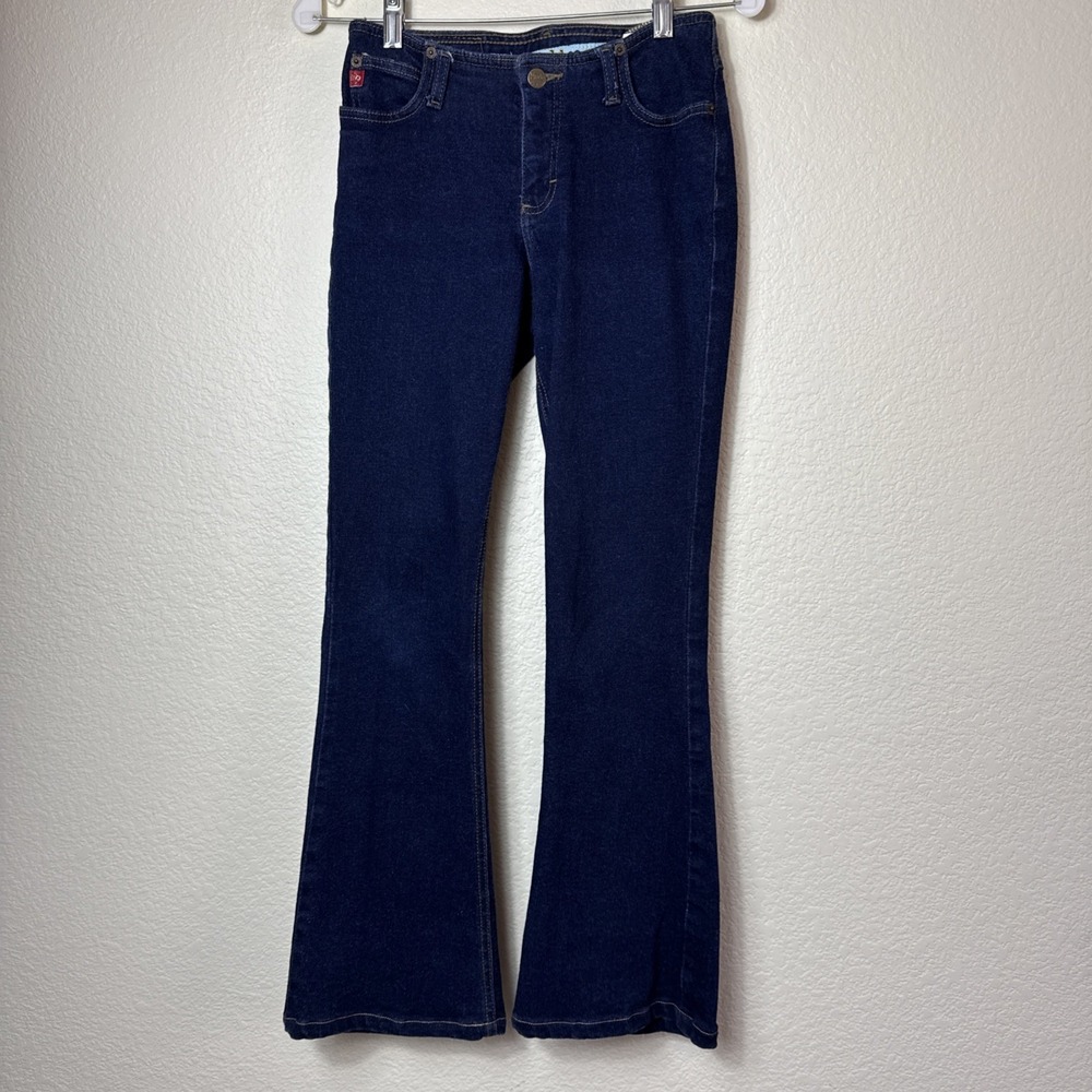 Vtg 90s Y2K Mudd Flare Jeans Size 3 Dark Wash Denim Low Mid Rise Bell Bottoms